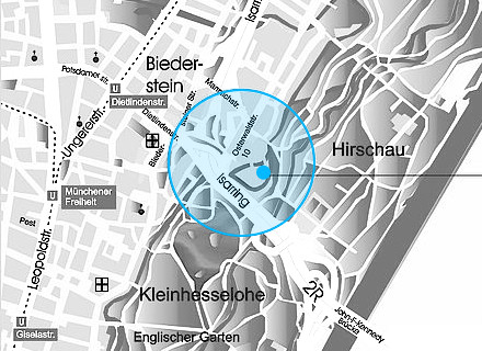 Karte: Biederstein & Englischer Garten, München