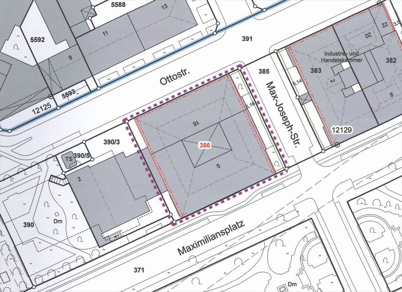 Maximiliansplatz, Lageplan