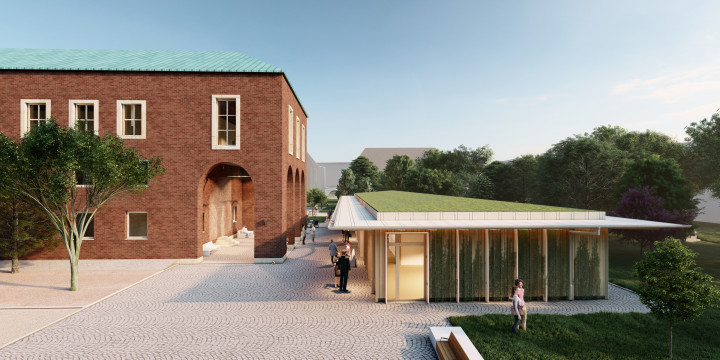 Phorms, Visualisierung der Westseite des Pavillons